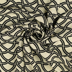 Viskose Twill "wavelines" - offwhite *Videovorstellung*