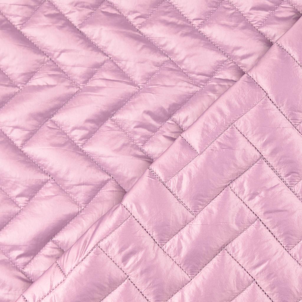 Wattierter Steppstoff Rechteck-Geflecht - mauve *Videovorstellung*