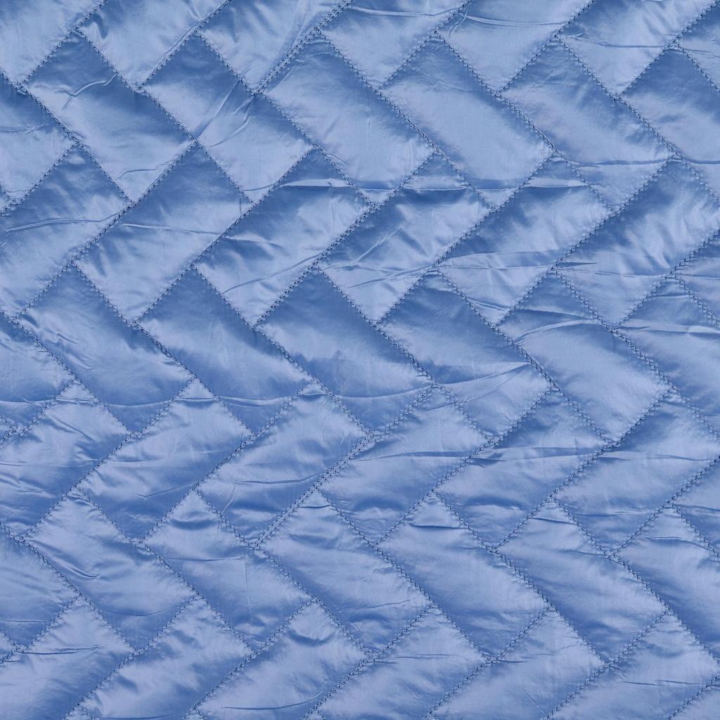Wattierter Steppstoff Rechteck-Geflecht - jeansblau *Videovorstellung*