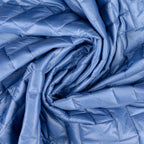 Wattierter Steppstoff Rechteck-Geflecht - jeansblau *Videovorstellung*