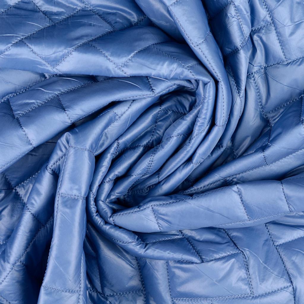 Wattierter Steppstoff Rechteck-Geflecht - jeansblau *Videovorstellung*