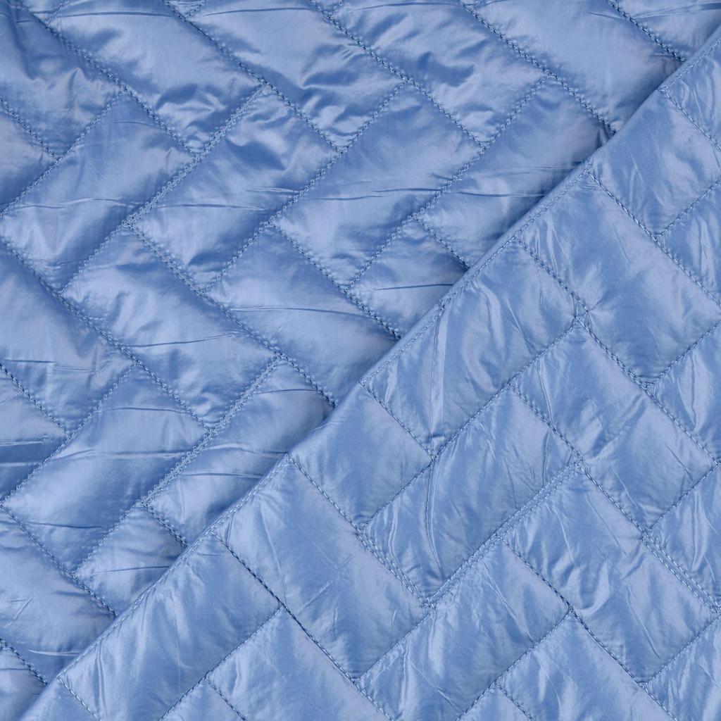 Wattierter Steppstoff Rechteck-Geflecht - jeansblau *Videovorstellung*
