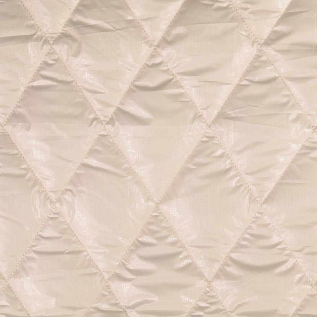 Wattierter Steppstoff Folie "Minikaros" - offwhite *Videovorstellung*