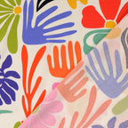 Viskose "art flowers" - bunt dunkel