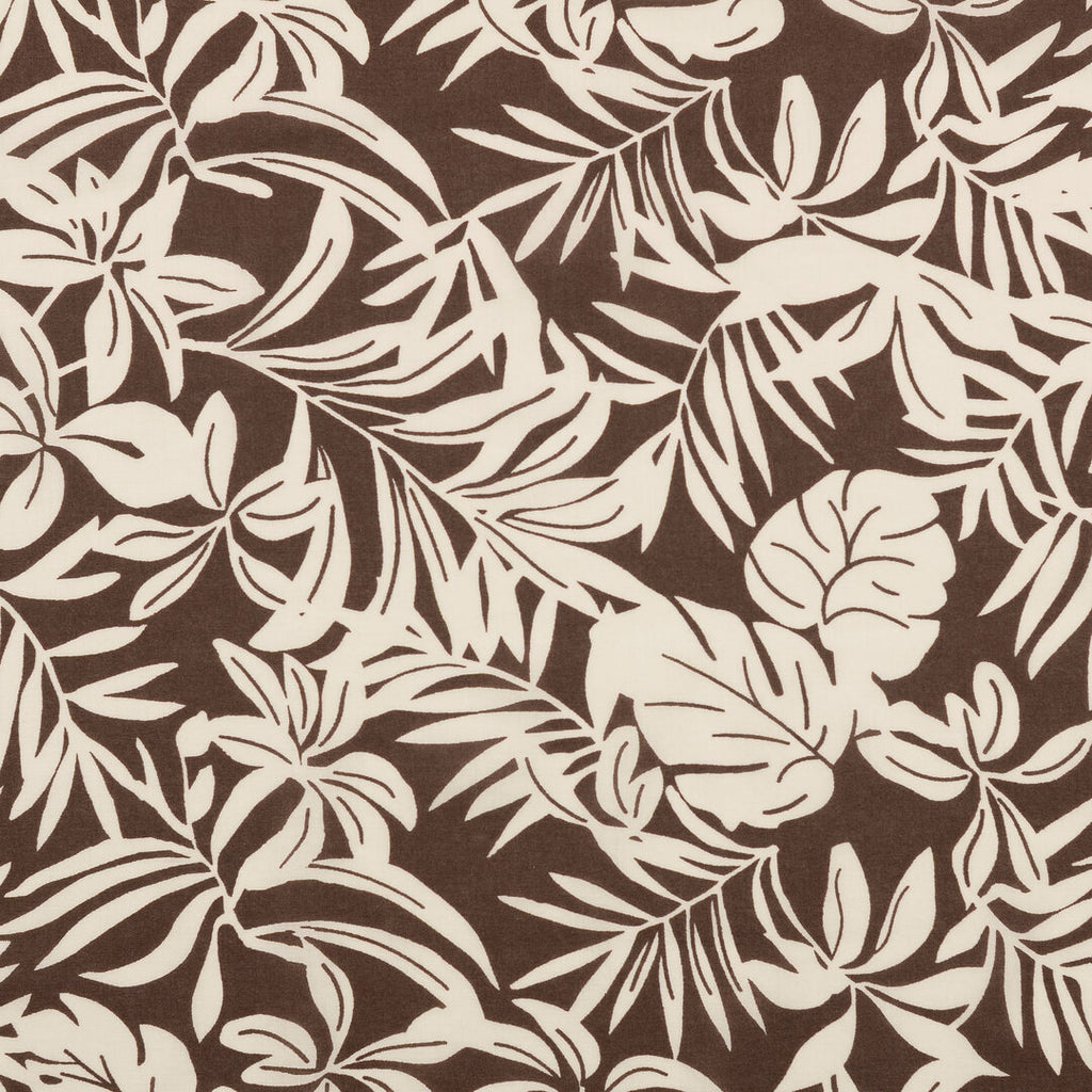 Baumwoll Voile "Palms" - dunkelbraun