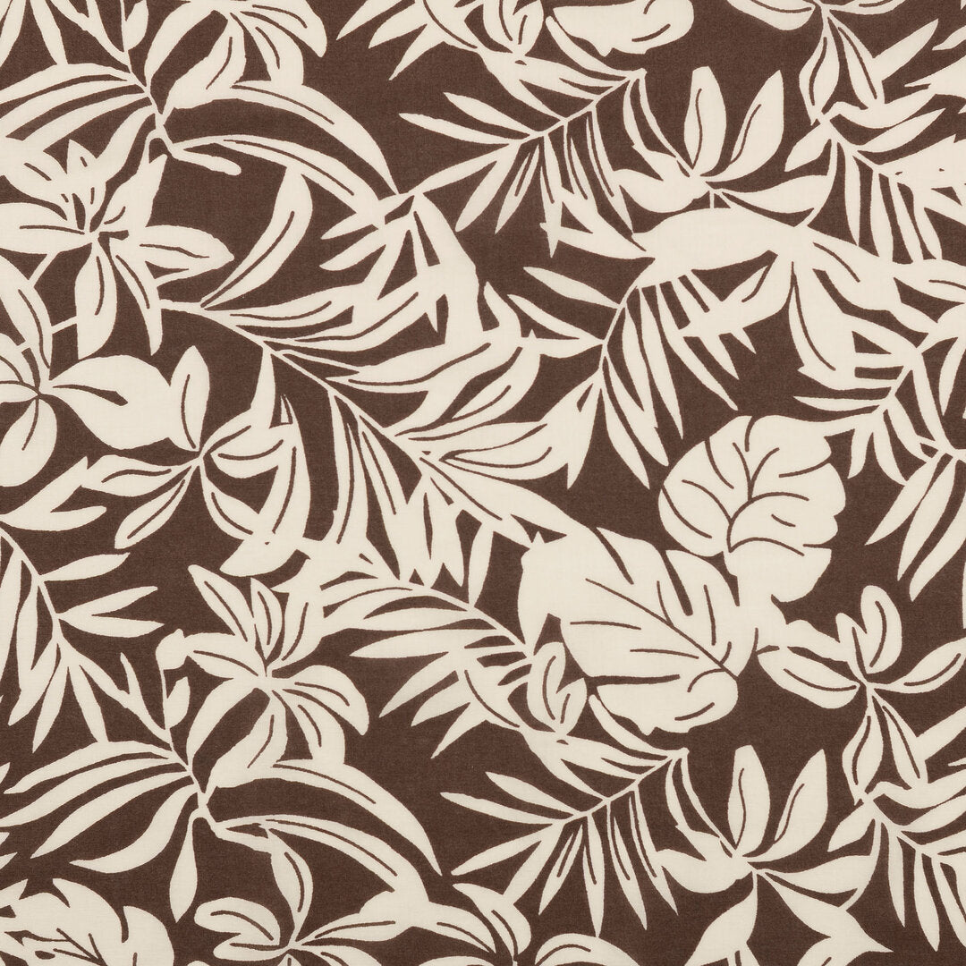 Baumwoll Voile "Palms" - dunkelbraun