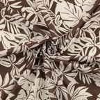 Baumwoll Voile "Palms" - dunkelbraun
