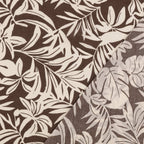 Baumwoll Voile "Palms" - dunkelbraun