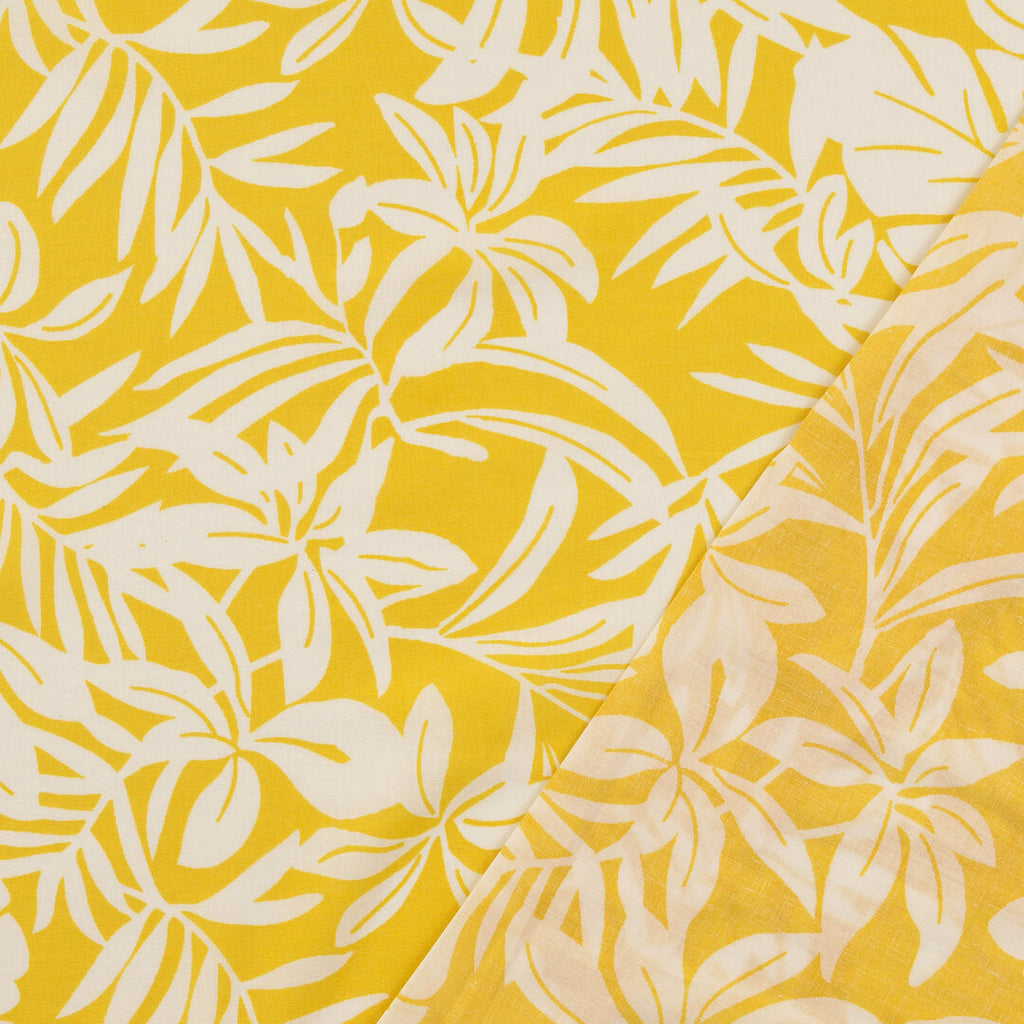 Baumwoll Voile "Palms" - gelb