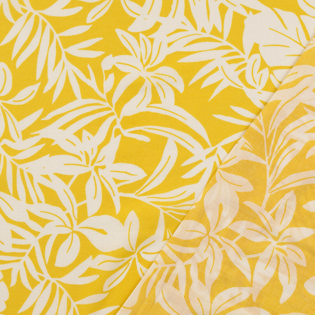 Baumwoll Voile "Palms" - gelb