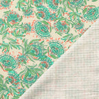 Baumwolle "Vintage" floral - grün *Videovorstellung*