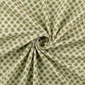 Baumwoll-Seersucker - vintage Blüten oliv