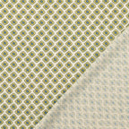 Baumwoll-Seersucker - vintage Blüten oliv