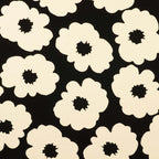 Viskose "Blüten" - schwarz