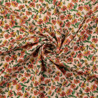 Viskose Satin Twill "floral" - Blümchen lachs