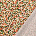 Viskose Satin Twill "floral" - Blümchen lachs