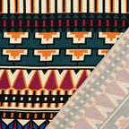 Viskose Satin "aztekisch" - petrol