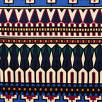 Viskose Satin "aztekisch" - royalblau