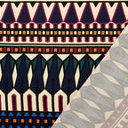Viskose Satin "aztekisch" - royalblau