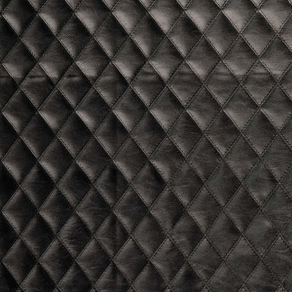 Kunstleder Rauten - schwarz