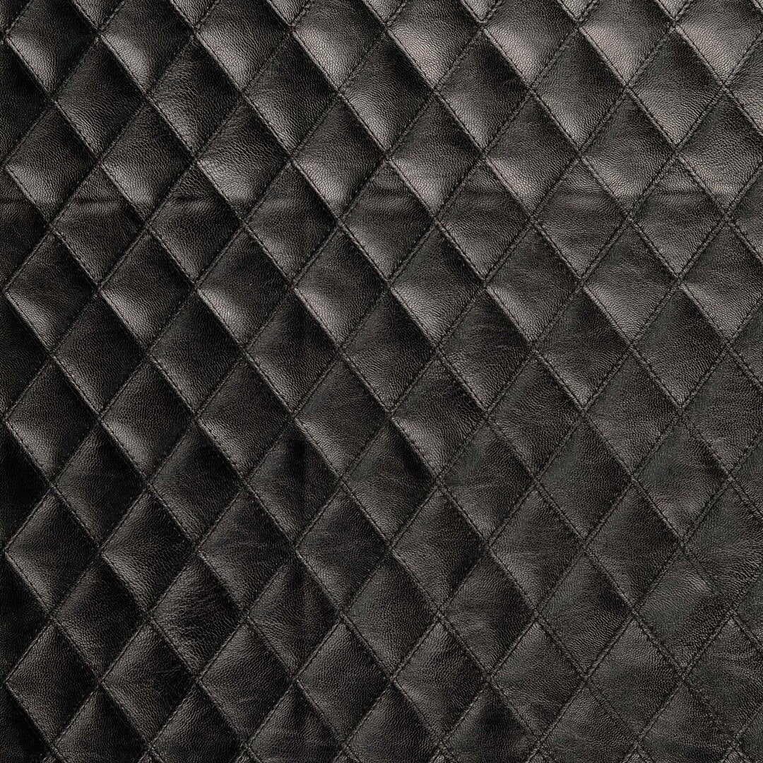 Kunstleder Rauten - schwarz
