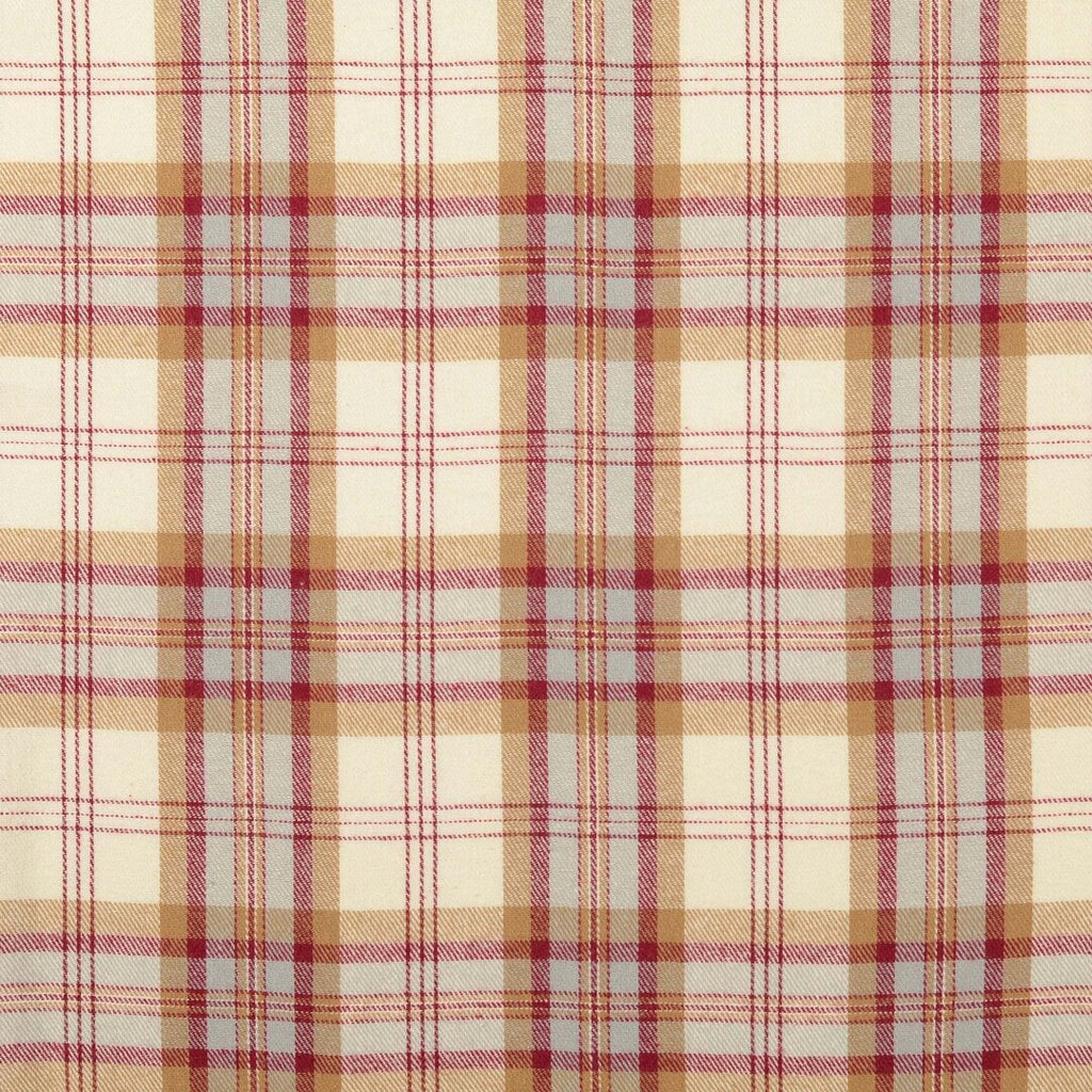 Baumwoll-Flanell Karo - sand/bordeaux