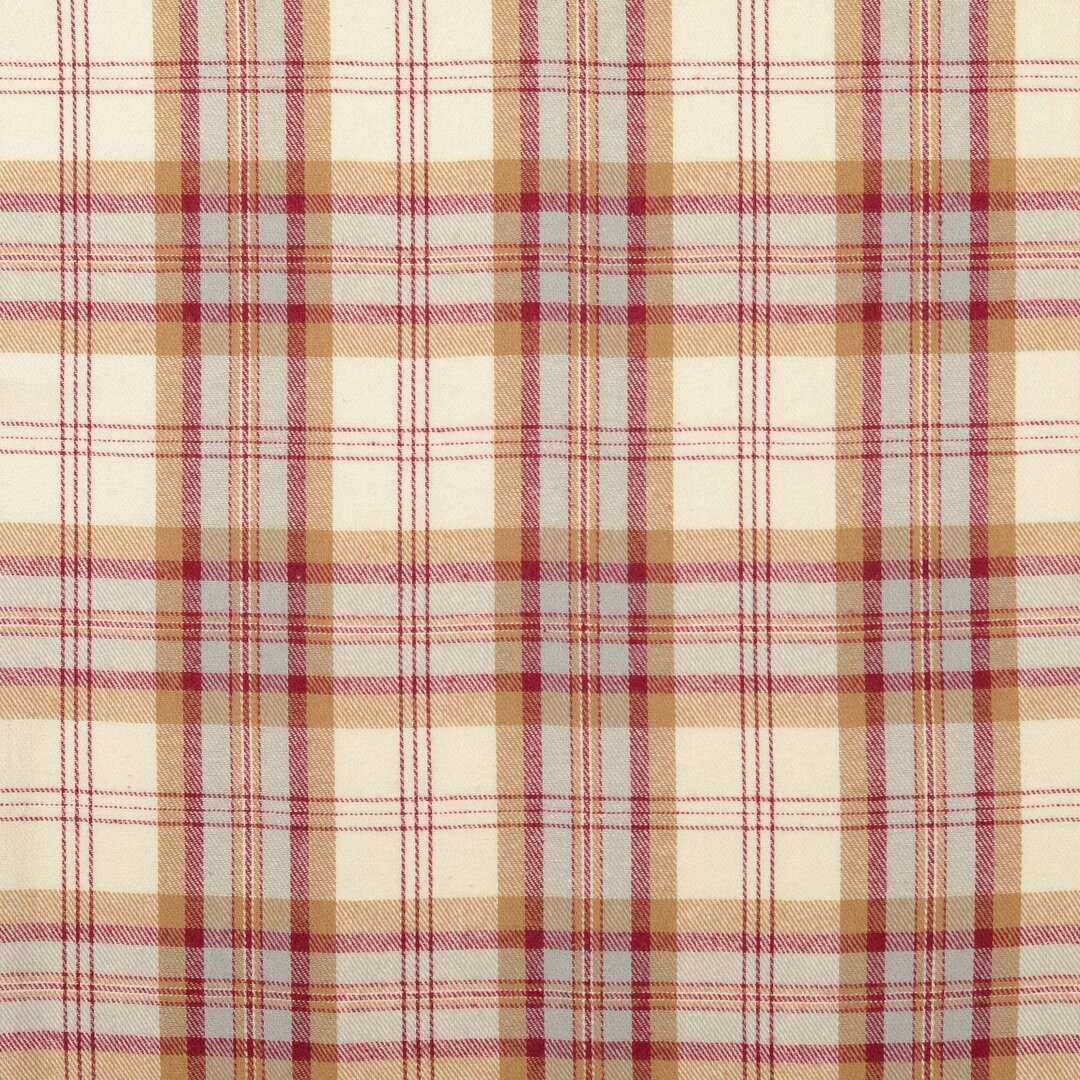 Baumwoll-Flanell Karo - sand/bordeaux