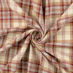 Baumwoll-Flanell Karo - sand/bordeaux