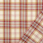 Baumwoll-Flanell Karo - sand/bordeaux