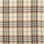 Baumwoll-Flanell Karo - sand/blau