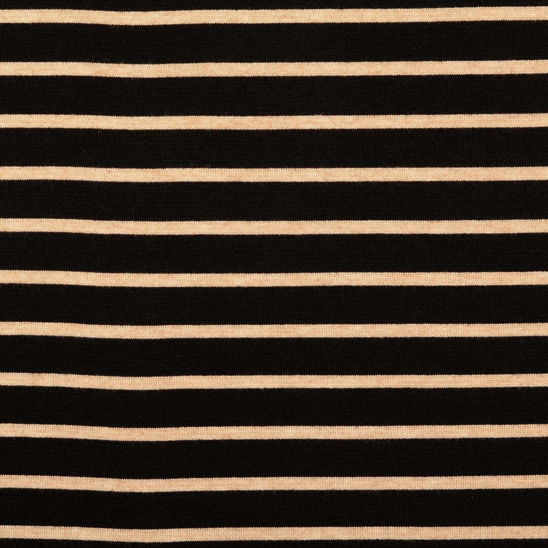 Strick Jacquard Streifen - schwarz