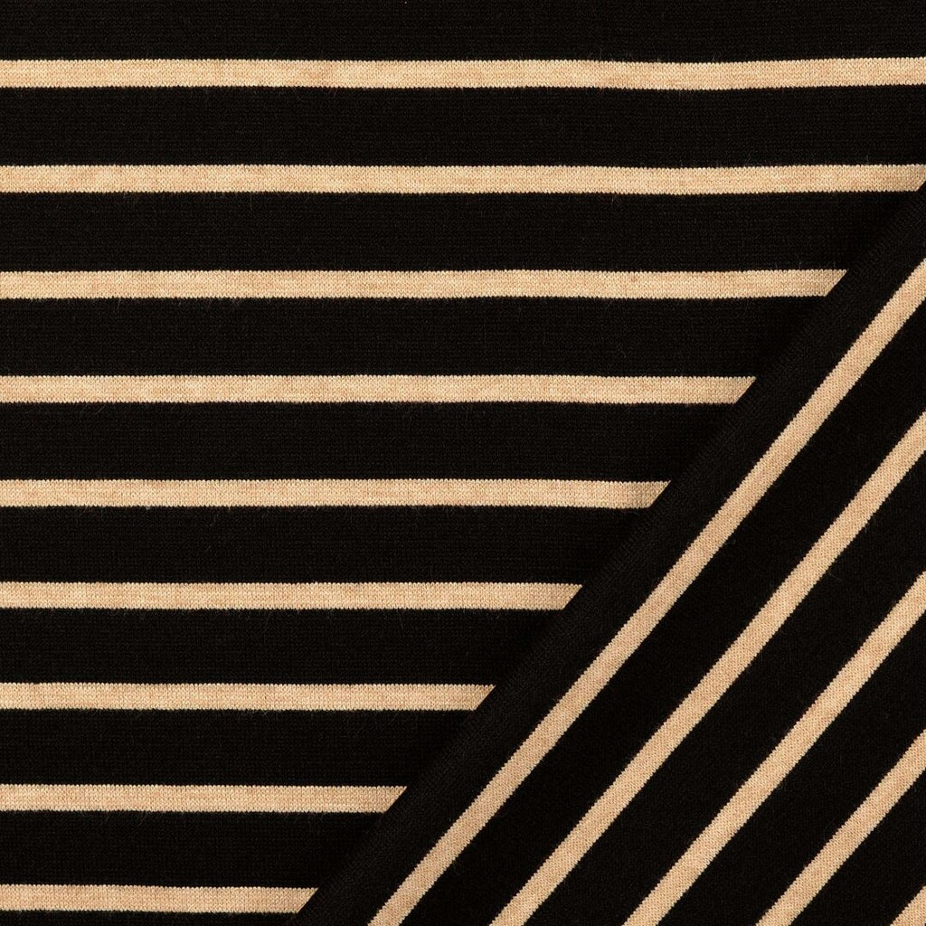 Strick Jacquard Streifen - schwarz