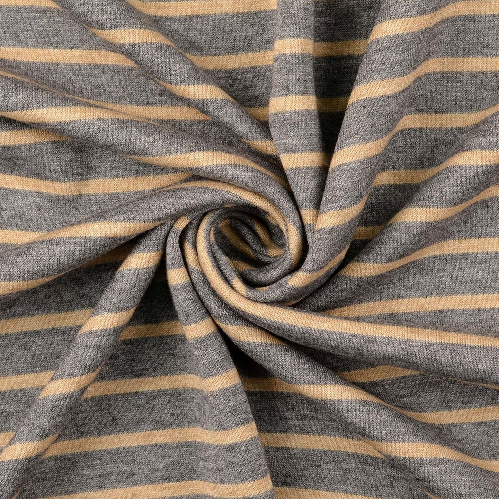 Strick Jacquard Streifen - grau