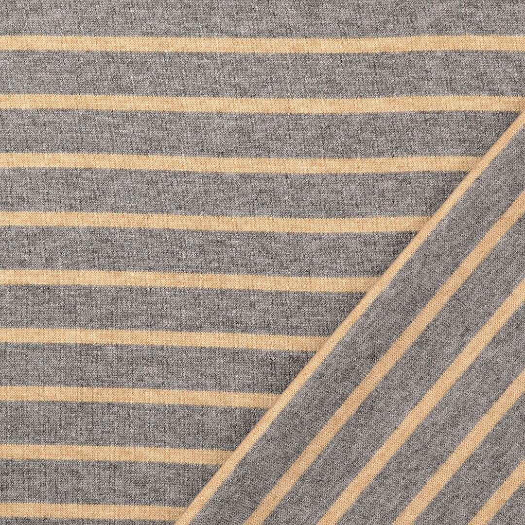 Strick Jacquard Streifen - grau