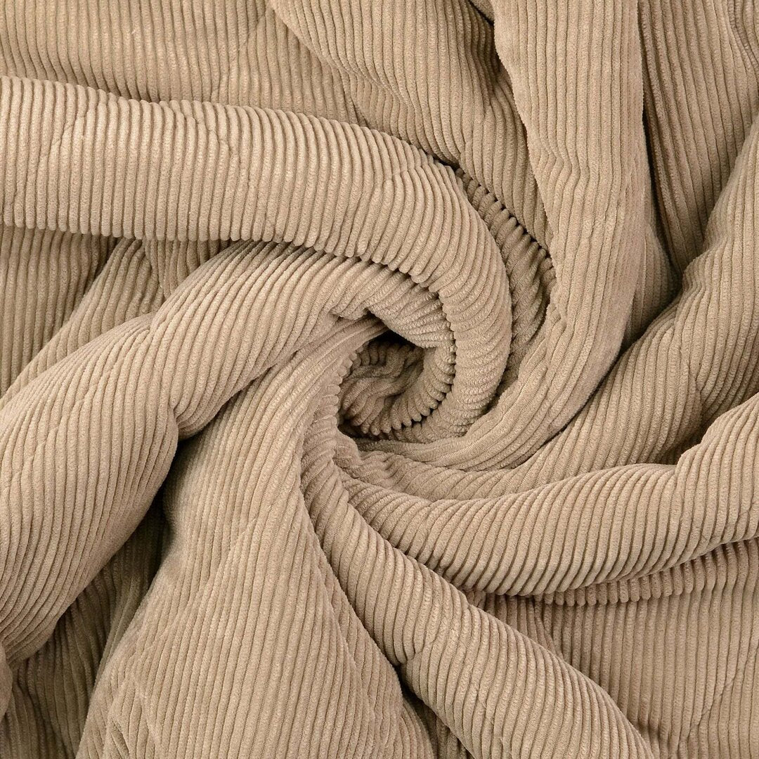 Cordstepper mit Plüschabseite - sand
