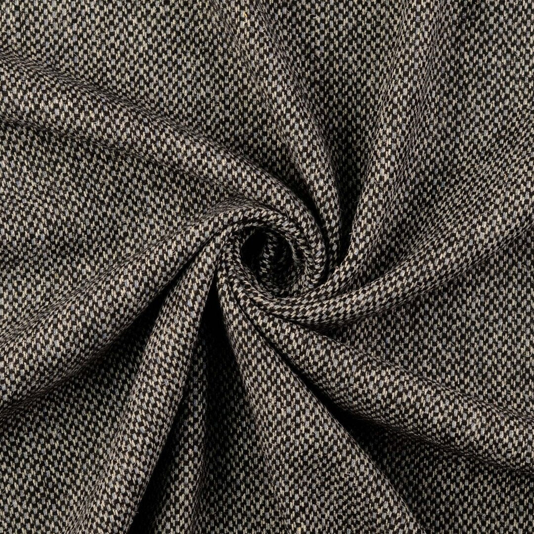 Manteltweed - schwarzgrau