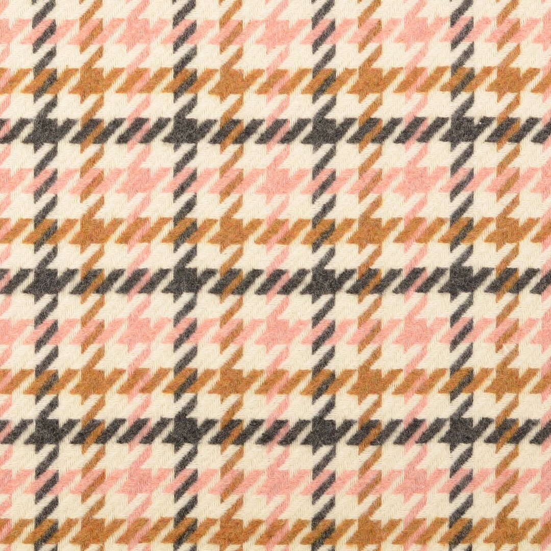 Mantellflausch Hahnentritt - braun/altosa/anthrazit auf ecru