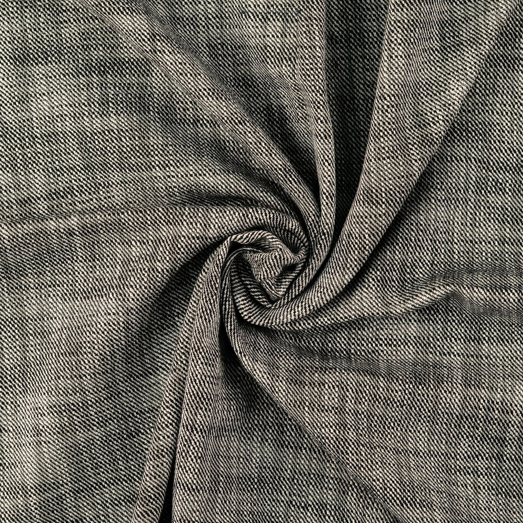 Baumwoll Popeline "Tweed" - schwarz