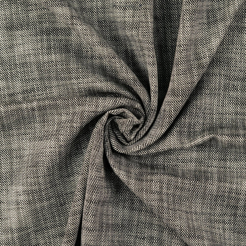 Baumwoll Popeline "Tweed" - schwarz