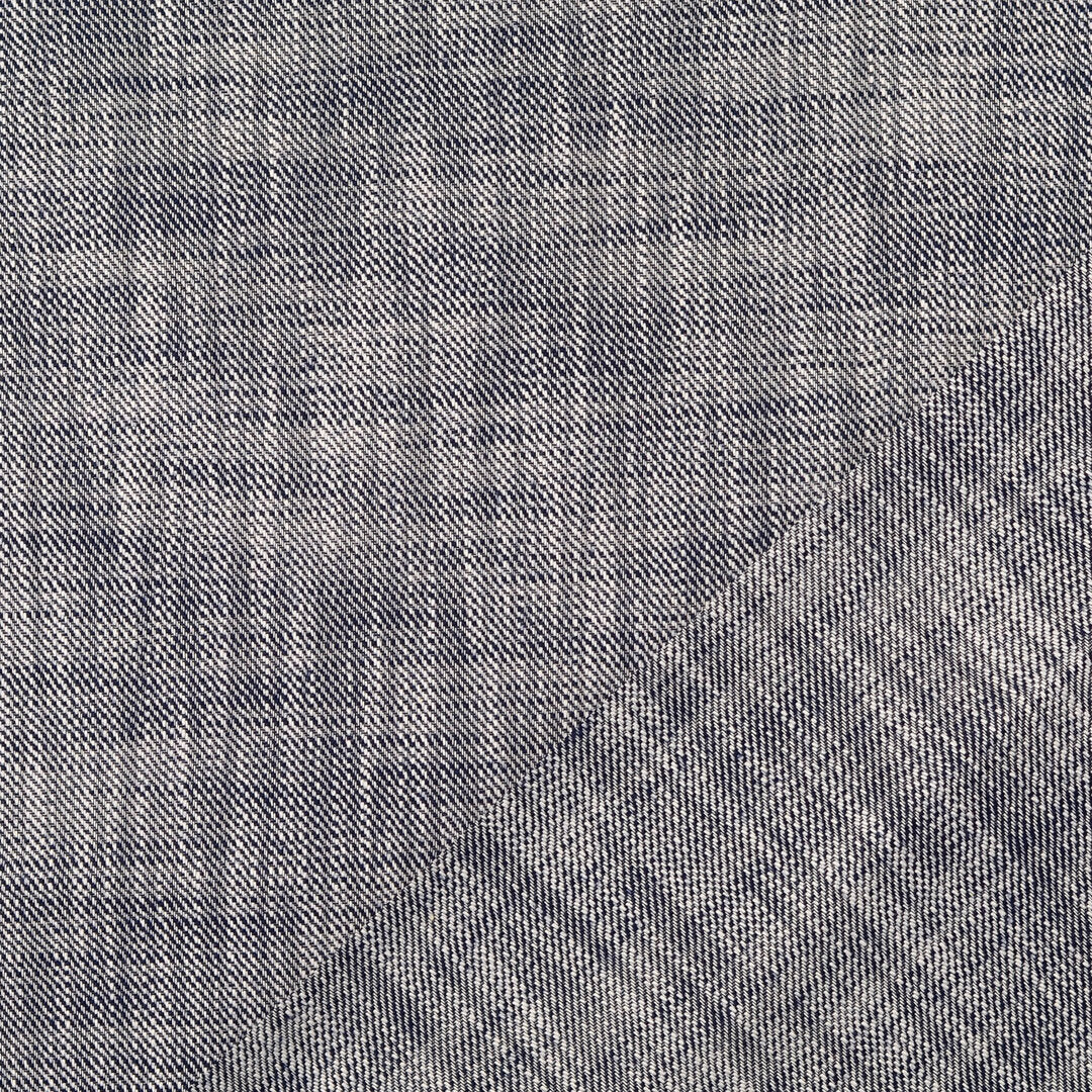 Baumwoll Popeline "Tweed" - navy