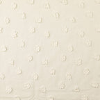 Baumwollstoff mit 3D-Stickerei Blüten - offwhite