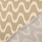 Viskose Satin Wellen - graubeige
