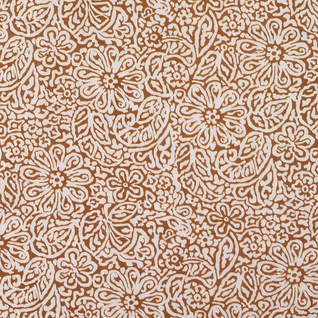Baumwoll Popeline floral - braun - Reststück 1,6M
