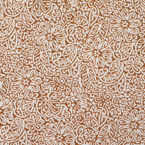 Baumwoll Popeline floral - braun - Reststück 1,6M