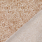 Baumwoll Popeline floral - braun - Reststück 1,6M