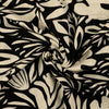 Viskose Leinen floral - schwarz