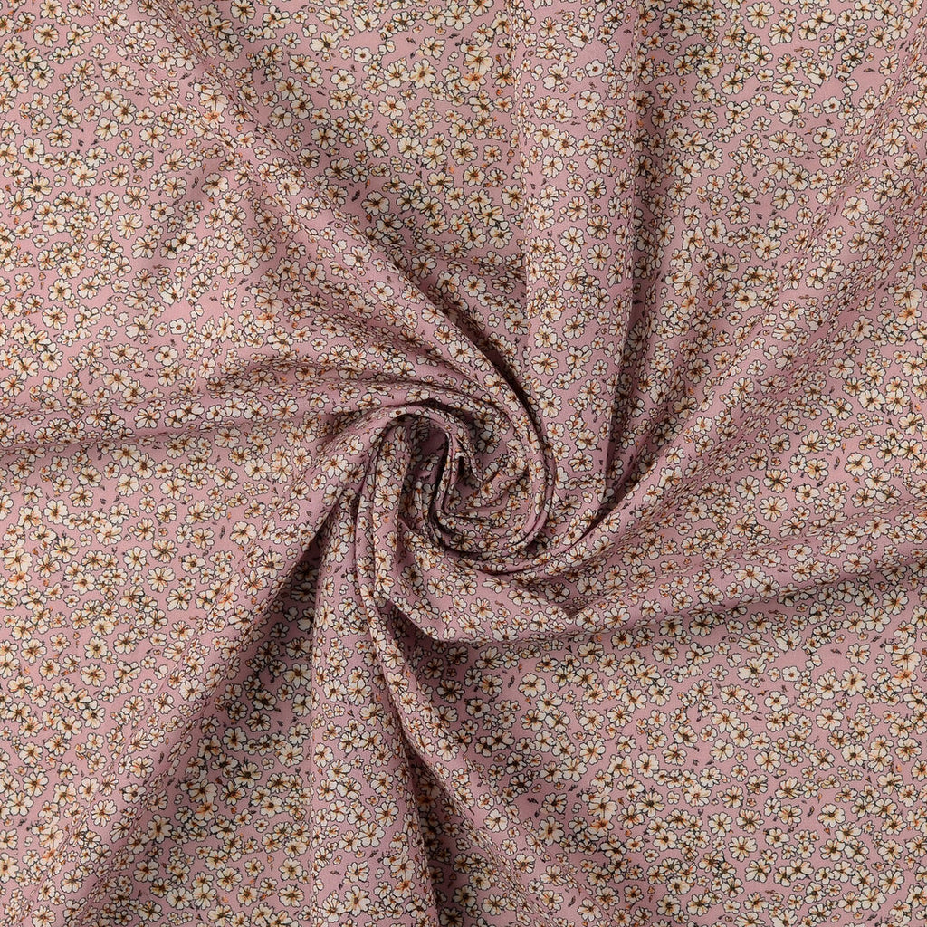 Baumwoll Voile "Blümchen" - altrosa