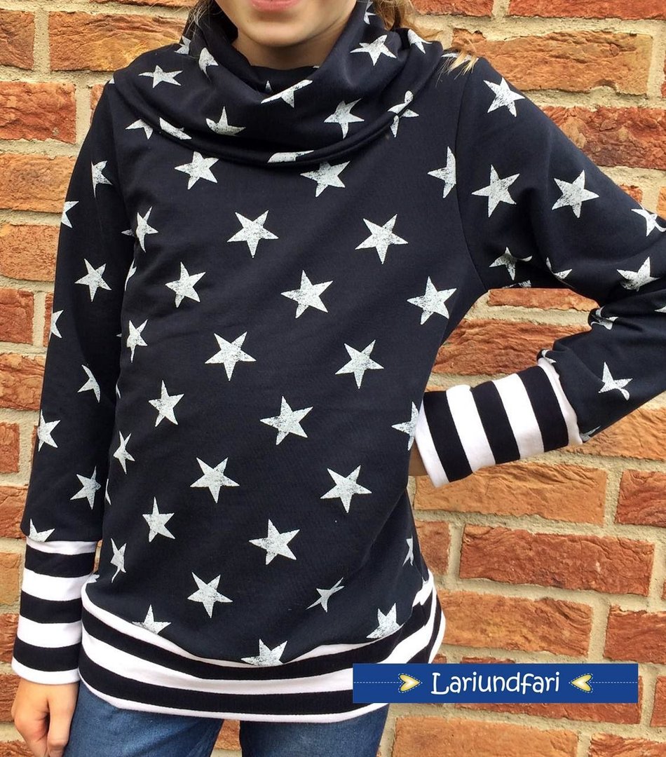 Designbeispiel: lillesol basics No.58 Shirt mit Kuschelkragen