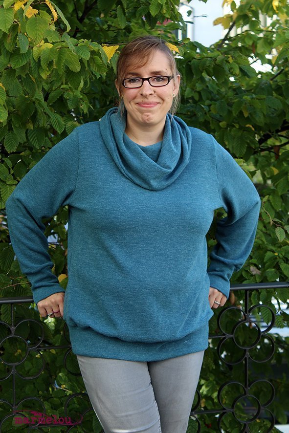 Designbeispiel: lillesol women No.32 Shirt mit Kuschelkragen