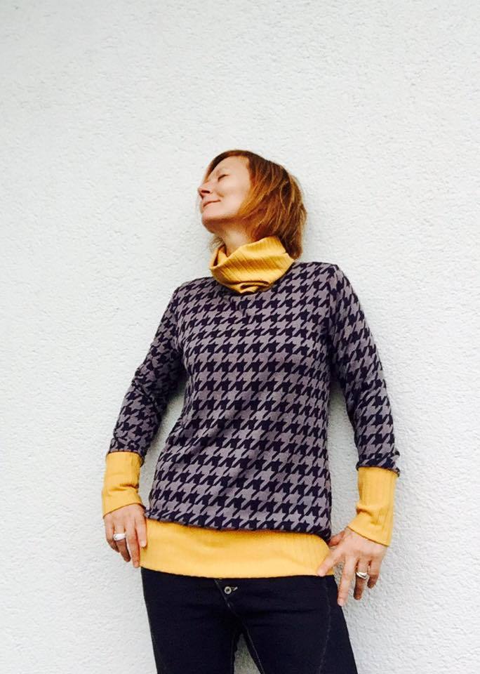 Designbeispiel: lillesol women No.32 Shirt mit Kuschelkragen